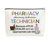 Pharmacy Technician Gift Makeup Bag Pharmacist Gifts for Medical Worker Pharmacist Appreciation Gift Birthday Present for Women Pharmacy Week Gifts Travel Cosmetic Pouch Retirement Christmas Presents