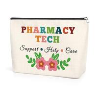 Pharmacy Technician Gifts Makeup Bag Pharmacist Gift Inspirational Appreciation Keepsake Present for Nurse Medical Staff Gifts Thank You Gift for Doctor Nurse Pharmacy CNA W osmetic Bag