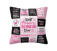 Pharmacy Technician Gifts, Pharmacy Gifts, Pharmacy Tech Gifts, Pharmacy Week Gifts, Pharmacy Week Decorations, Pharmacy Graduation Gifts, Pharmacy Technician Accessories Throw Pillow Cover 18"X 18"