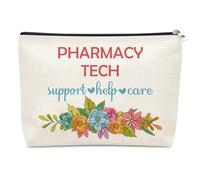 Pharmacy Technician Makeup Bag Pharmacist Appreciation Gift for Women Nurse Colleague Medical School Gifts Cosmetic Pouch Pharmacy Tech Gifts for Daughter Sister Friend Christmas Birthday Gift