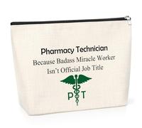 Pharmacy Technician Makeup Bag Pharmacist Gift for Women Girls Pharmacy School Graduation for Her Nurse Inspirational Gift for Pharmacist Student Christmas Birthday Present Travel Makeup Pouch