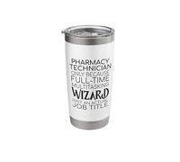 Pharmacy Technician Wizard Tech Stainless Steel Insulated Tumbler