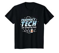 Pharmacy Technicians: Like A Doctor But Cooler T-Shirt, Kids, Black, 3 Years