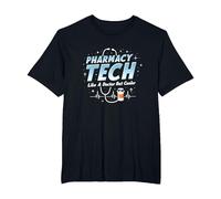 Pharmacy Technicians: Like A Doctor But Cooler T-Shirt, Men's Big and Tall, Black, 6X Tall
