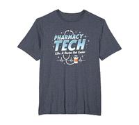 Pharmacy Technicians: Like A Doctor But Cooler T-Shirt, Men's Big and Tall, Heather Blue, 6X Tall