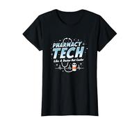 Pharmacy Technicians: Like A Doctor But Cooler T-Shirt, Women, Black, XXL