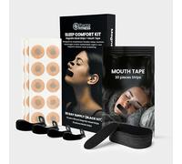 Pharmafitness Magnetic Nose Strips for Breathing & Mouth Tape for Sleeping (30 Pair,Black)-Nasal Strip Anti Snoring Mouth Tape for Better Sleep Nose Magnet Strip and Mouth Guard Tape for Men and Women