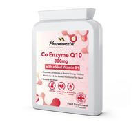 Pharmanostix CoEnzyme Q10 Plus 300mg Ubiquinone- 60 Capsules - High Strength Naturally Fermented Trans Form Co Enzyme Q10 - with Vitamin B1 to Support Healthy Heart Function and Energy Metabolism