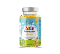 Pharmanostix Kids Probiotics Plus Vegan Gummies - 60 Natural Pineapple Flavour - with Lactobacillus & Bifidobacterium - Supported with Vitamin C, B3, B5 & B6 - for Immune Support & Gut Health