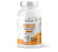 Pharmanostix Turmeric Curcumin 500 mg Plus Black Pepper 300 Capsules - High Potency - UK Manufactured, Non-GMO & Gluten Free - Suitable for Vegans