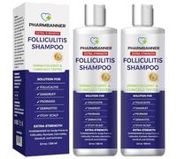 PHARMBANNER Folliculitis Shampoo, Seborrheic Dermatitis, Scalp Psoriasis Shampoo- Relieves Itchy & Dry Scalp 2pack