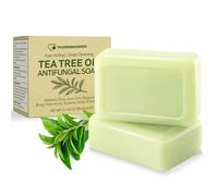 PHARMBANNER Tea Tree Soap Bar - Deep Cleansing Botanical Bar with Tea Tree, Eucalyptus & Lavender Oils - Gently Soothes Skin Prone to Discomfort, Odour, or Dryness - 2 x 116g