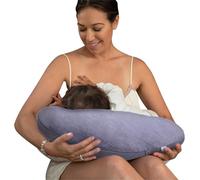 PharMeDoc Nursing Pillow for Breastfeeding - Breast Feeding Pillows for Mom - Bottle Feeding - Support for Mom and Baby - Pregnancy Maternity Pillows, Baby Shower Must Haves - Grey Cooling Cover…