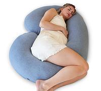 PharMeDoc Pregnancy Pillow - Body Pillow, C-Shape Cooling Maternity Pillow & Pregnancy Support for Back, Hips, Legs, Belly & Machine-Washable Cover, Detachable Pregnancy Pillows for Sleeping