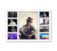 Pharrell Williams Signed Poster Collectible Memorabilia | Limited Edition Music Fan Gift | Producer Rapper Merchandise Wall Art | Home Decor (A3 Unframed)