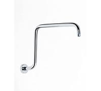 PHASAT S Shaped Shower Arm with Flange,High Rise Shower Head Extension Arm Chrome,PU9D02