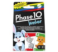 Phase 10 Junior Card Game, Multi-Level Rummy-Style Matching Colors, Animals & Shapes with 56 Cards for 2 to 4 Players, Kids Gift for Ages 4 Years &