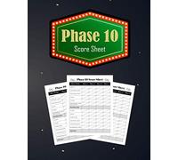 Phase 10 Score Sheets: Perfect Scoresheet Record Book, Phase Ten Dice Game, Large Size (8.5 x 11 inches) Personal Score Keeping Book (Gift)