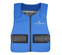 Phase Change Cooling Vest by Icy Wrap for Men & Women, Hot Weather, Ice Reflective Vest with 30 PCS Ice Packs, High Tech Phase Change PCM material, stays cold for 5-10 hrs., Blue, One Size