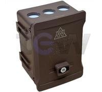 Phase Coloured Henley Style Meter Tails Connection Block 100A 5 Way 2-35mm² - BROWN