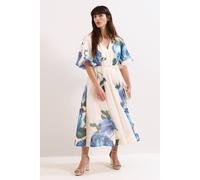 Phase Eight Womens Phase Eight Adeline Floral-Print Woven Midi Dress Cream 10
