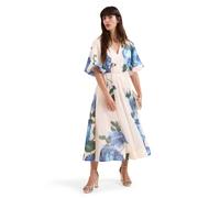 Phase Eight Adeline Floral Print Midi Dress Standard CREAM SIZE 10