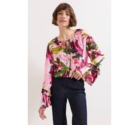 Phase Eight Andi Fluted Sleeve Floral Blouse In Pink Pink 10