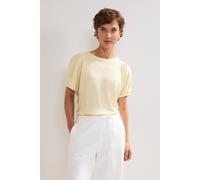 Phase Eight Women's Arabel Linen Puff-Sleeve T-Shirt in Lemon | Size: 16 Phase Eight Lemon 16