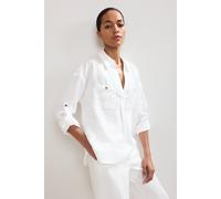 Phase Eight Women's Arla Linen Shirt in White | Size: 12 Phase Eight White 12
