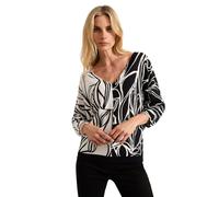 Phase Eight Ava Floral Printed Knitted Jumper BLACK,WHITE EXTRA SMALL