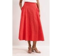 Phase Eight Women's Carey Textured Midi Skirt in Red | Size: 16 Phase Eight Red 16