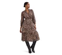 Phase Eight Women's Carra Leopard Midi Dress in Light Tan | Size: 20 Phase Eight Light Tan 20