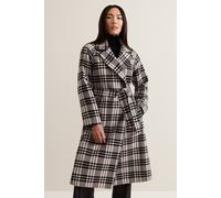 Phase Eight Cassie Check Wool Coat In Black Black 10