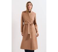 Phase Eight Womens Phase Eight Charlotte Tie-Belt Wool-Blend Coat Camel 8