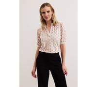 Phase Eight Cleo Burnout Top In Light Beige Light Beige 14