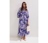 Phase Eight Coralie Print Shirt Midaxi Dress In Blue Blue 14