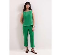 Phase Eight Cotton Blend Slim Fit Cropped Trousers Green