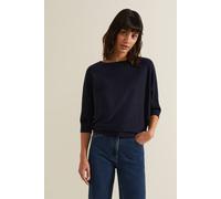 Phase Eight Women's Cristine Slash Neck Knit Jumper in Mid Navy | Size: Large Phase Eight Mid Navy L