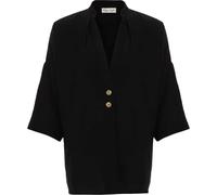 Phase Eight Cynthia Button Detail Shirt - S, BLACK