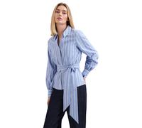 Phase Eight Dakota Blue Printed Stripe Tie Waist Shirt BLUE SIZE 12