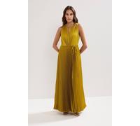 Phase Eight Dionne Pleated Maxi Dress In Mustard