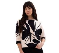 Phase Eight Faith Floral Print Black Ivory Viscose Knit Jumper IVORY BLACK EXTRA SMALL