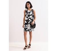 Phase Eight Floral Round Neck Mini Shift Dress Black Mix