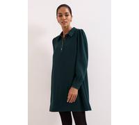 Phase Eight Women's Gina Collared Long Sleeve Swing Dress in Bottle Green | Size: 24