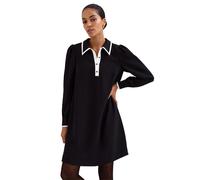 Phase Eight Gina Contrast Collar Swing Dress BLACK SIZE 10