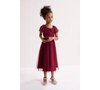 Phase Eight Girl's Jasmine Tulle Fit & Flare Dress in Red | Size: 7-8 Years Phase Eight Red 7-8 Years