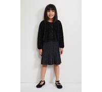 Phase Eight Girl's Kessie Fluffy Cardigan in Black | Size: 3-4 Years Phase Eight Black 3-4 Years