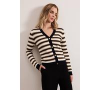 Phase Eight Women's Indy Stripe Cardigan Sweater in Black | Size: Small