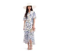 Phase Eight Juliette Fil Coupe Blue Floral Dress Standard CREAM SIZE 10