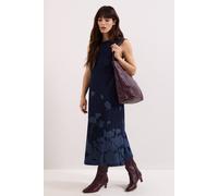 Phase Eight Gaia Heart Print Cotton Swing Dress BURGUNDY SIZE 10